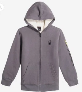Spyder Big Boys Full Zip Hoodie Polar Gray XL NWT FREE SHIPPING ! - Picture 1 of 3