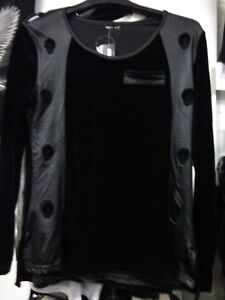 Velvet Skull Sweatshirt Women's Black Top Goth Rock