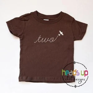 Camisa de segundo cumpleaños avión niño/niña segundo día camiseta avión 2 camisetas regalo - Imagen 1 de 2