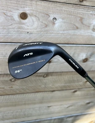 56 Degree Sand Wedge By Affinity ATS R Flex Steel Shaft Black Finish Great Cond. - Image 1 of 4