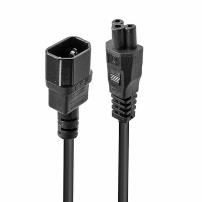 LINDY 30343 5m IEC C14 an IEC C5 Netzkabel schwarz 3-poliger UK-Stecker auf IEC  - Bild 1 von 4