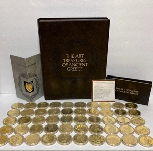 Franklin Mint Ancient Greek Artistic Heritage Gold-Plated 50 Medals Limited - Picture 1 of 20