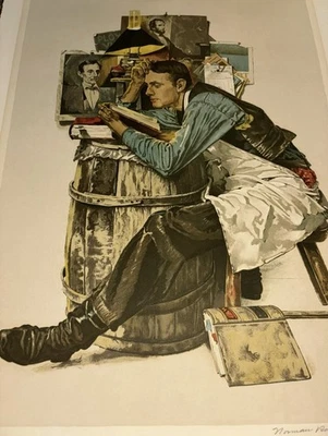 Norman Rockwell “Law Student” 103/200 铅笔 签名 限量版 1976 年法律 — 第 1/4 张图片