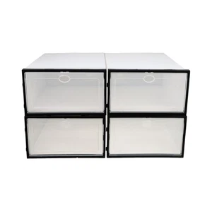Caja de zapatos 4 piezas almacenamiento zapatos cajas impermeables contenedor masculino hogar estuches práctico - Imagen 1 de 12