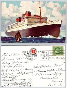 S S PRESIDENT HOOVER S S PRESIDENT COOLIDGE Ship Postcard X140 - Picture 1 of 1