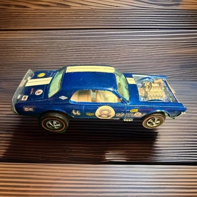 Hot Wheels-Nitty Gritty Kitty 1969 Redline Blue White Interior w Case Hong Kong - Image 1 of 4