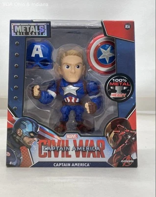 Jada Toys Marvel Civil War Capitán América 6" 100% Metal Diecast NUEVO Foto 1 de 4