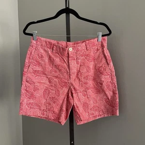 Vineyard Vines Men's Breaker Shorts Salmon Fish Print Size 32 - Picture 1 of 4