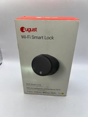 Cerradura de puerta de entrada inteligente August Home sin llave negra mate, conectada a Wi-Fi, 4ta generación Foto 1 de 4