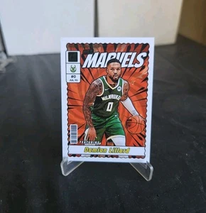 2023-24 Donruss Damian Lillard Net Marvels Gold Press Proof #3 Bucks - Picture 1 of 2