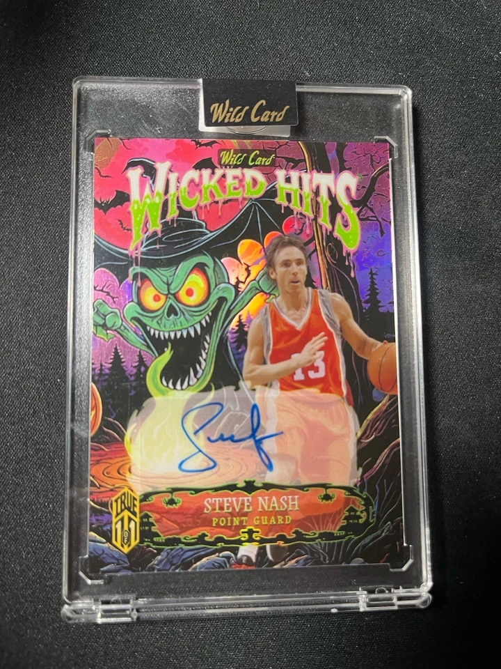 Steve Nash True 1/1 Wicked Hits Autograph- Wildcard Haunted Hits - Image 1 of 2