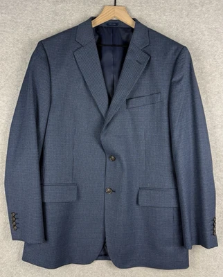 Abrigo deportivo Stafford para hombre 44R azul a cuadros chaqueta blazer viaje todo el año Foto 1 de 4