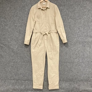 JAG Jumpsuit Womens Size Small Beige Cotton Long Sleeve Belt Pockets 44129 - Bild 1 von 10