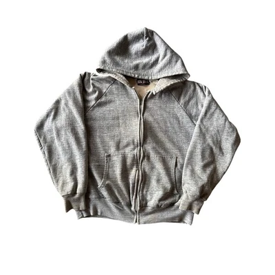 Chaqueta sudadera con capucha Big Yank forrada térmicamente gris jaspeado M cremallera completa vintage años 80 Foto 1 de 4