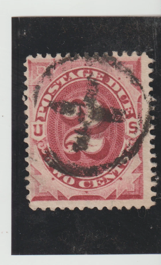 US Scott # J23 Used Star in Circle Fancy Cancelations 2c Claret Postage Due 1891 - Image 1 of 1