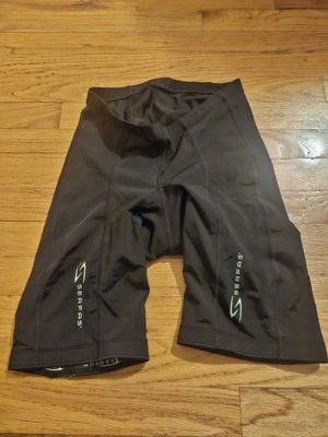 Pantalones Cortos de Ciclismo Serfas Para Hombre Talla L Compresión GEL Acolchado Negro Spandex 8" Foto 1 de 4