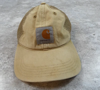 Carhartt Trucker Hat Adult One Size Tan Logo Mesh Snap Back Beater Cap - Image 1 of 4