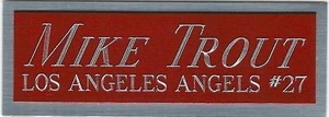 MIKE TROUT LA ANGELS NAMEPLATE FOR AUTOGRAPHED Signed Baseball Display CUBE CASE - Picture 1 of 4