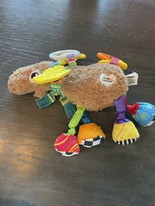 Lamaze Tomy Mortimer the Moose Teether Crinkle Plush Baby Stroller Toy Clip 8” - Picture 1 of 5