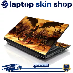 Laptop Skin Sticker Notebook Decal Cross Grave for Dell Apple Asus HP 17-19 Inch - Picture 1 of 3