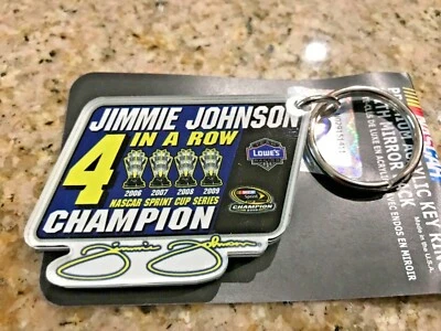 JIMMIE JOHNSON #48  NASCAR PREMIUM ACRYLIC KEY RING MIRROR BACK - Image 1 of 2