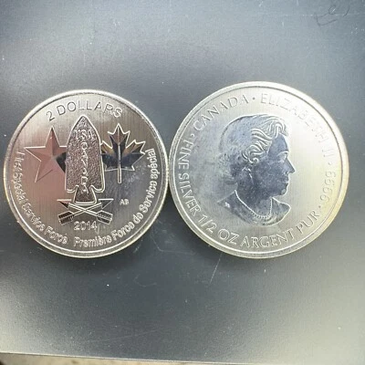 (2) 2014 RCM Canada/USA First Special Service Force 1/2 oz Fine Silver Coin.9999 - Image 1 of 4