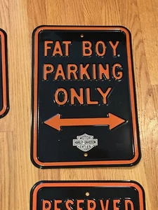 Harley-Davidson Fat Boy Sign By Ande Rooney Metal Tin 11.5 X 18 Weighs 3 Lb - Picture 1 of 1