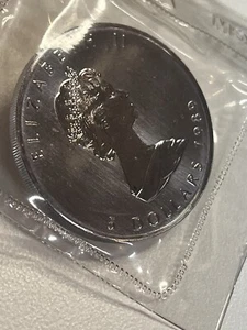 1989 $5 SILVER MAPLE LEAF CANADIAN RCM MINT SEALED .9999 SILVER PURPLE TONING - Picture 1 of 3
