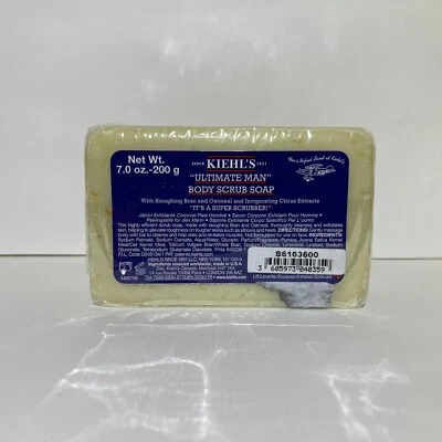 Kiehl's Ultimate Man Body Scrub Soap Bar "Fatigue Scrubber" 7oz. /200g - Image 1 of 2