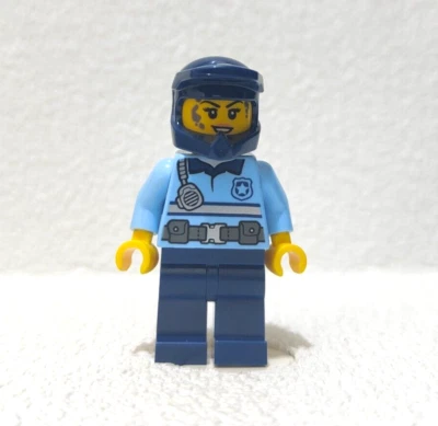 LEGO Town City Police  Officer Female with Bike Helmet - Image 1 of 4