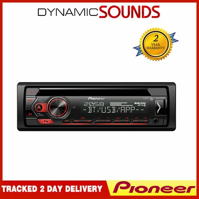 Pioneer DEH-S320BT 1-Din Car Stereo Bluetooth USB Aux iPhone Android Spotify - Image 1 of 2