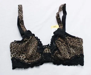 Lunaire Women's Whimsy Animal Print Barbados Lace Demi Bra AP2 Black Size: 32C  - Picture 1 of 3