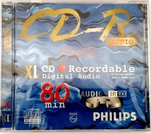 PHILIPS CD-R AUDIO MEGALIFE 80 HR100 Digital Audio 80 min Blank CD-R NEW NEU - Photo 1/2