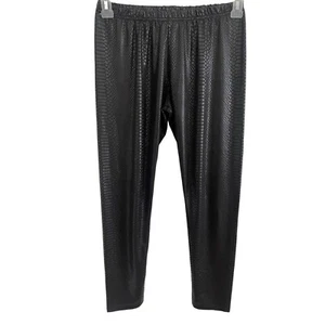 Energie Women's Black Snake Skin Printed Leggings Size L - Picture 1 of 3
