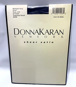 Donna Karan New York Sheer Satin Midnight Navy Small Style 223 All Sheer - Bild 1 von 5