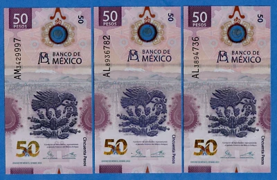 Mexico 50 Pesos 2022 (29th March " Hernández " ) P-W133 Circulated Polymer Note - Image 1 of 3