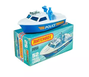 Matchbox Lesney Superfast MB52 Police Launch Speed Boat w/K Style Box - Picture 1 of 10