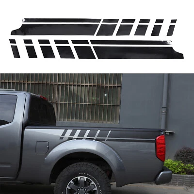 2X side bed Vinyl Decals graphic Sticker Decal For Nissan Frontier 2005-21 Black - Image 1 of 4