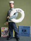 Gi Joe vintage Sailor w/ USN Life Ring, early figure, heat stamped calfs, etc..