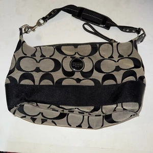 Coach Signature Stripe Hobo Bag - Picture 1 of 5