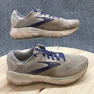 Brooks Sheos Womens 8.5 Wide Adrenaline GTS 22 Running Sneakers Gray Athletic - Picture 1 of 15