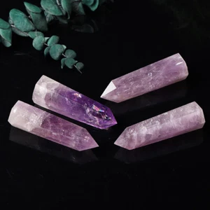 10Pcs 60-70mm Natural Amethyst Quartz Crystal Point Wand Energy Gemstone Obelisk - Picture 1 of 16
