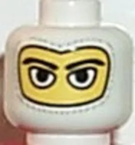 x1 NUEVO Lego Minifigura Cabeza Blanco Pasamontañas con Ojos Coche de Carreras Indy Driver Guy - Imagen 1 de 1