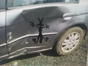 Vinyl decals for cars funny wile e coyote sticker JDM EURO cars trucks dents. - Picture 1 of 5