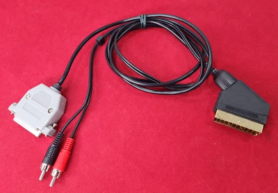 1m COMMODORE AMIGA 500, 600, 1200, 4000 usw. RGB Meter SCART TV-Kabel - Bild 1 von 3