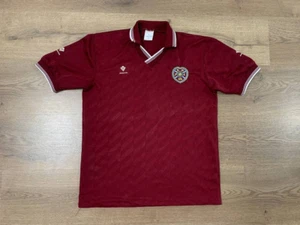 HEARTS OF MIDLOTHIAN FC SCOTLAND 1986/1987 HOME FOOTBALL SHIRT JERSEY SZ M BUKTA - Picture 1 of 10