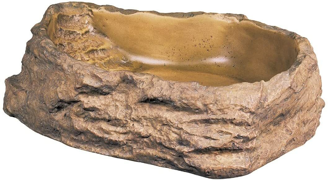 Ciotola In Pietra Per Rettili - Cibo E Acqua - Design Imitazione Roccia - Per Terrario, Lucertole, Camaleonti - Foto 13