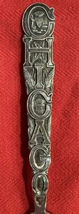 Chicago Handle Antique Sterling Souvenir Spoon Watson   (S276) - Picture 1 of 18