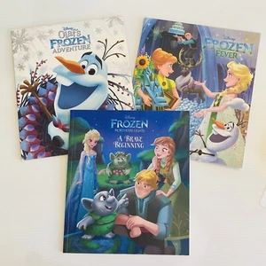 Frozen Picture Book Bundle x 3 Paperback Disney Frozen Fever Olaf's Adventure - Picture 1 of 19