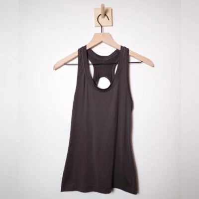 Camiseta sin mangas Athleta Nitro en esquisto negra gris corte nuestra espalda para mujer talla XS Foto 1 de 4